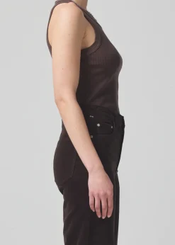 Isabel Rib Tank ~ Fig