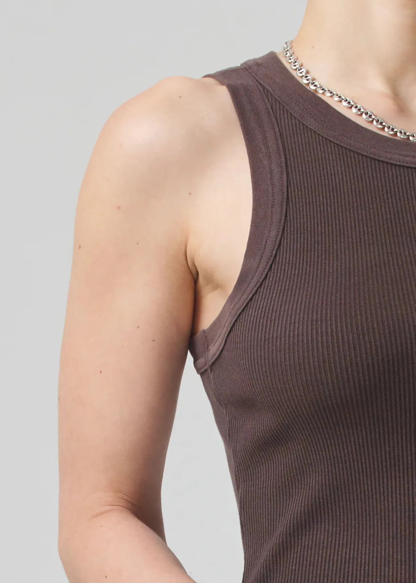 Isabel Rib Tank ~ Fig