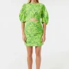 Isla Dress ~ Lime Diamond Sitch