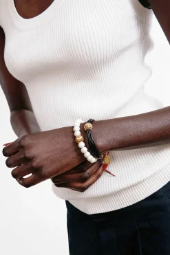 James Leather Bracelet ~ Black