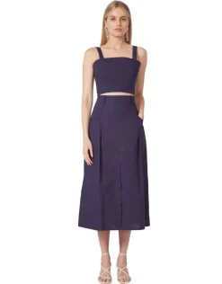 Jazlyn Skirt ~ Navy Poplin