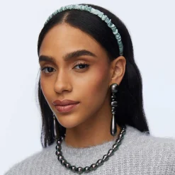 Jessie Silk Headband ~ French Blue