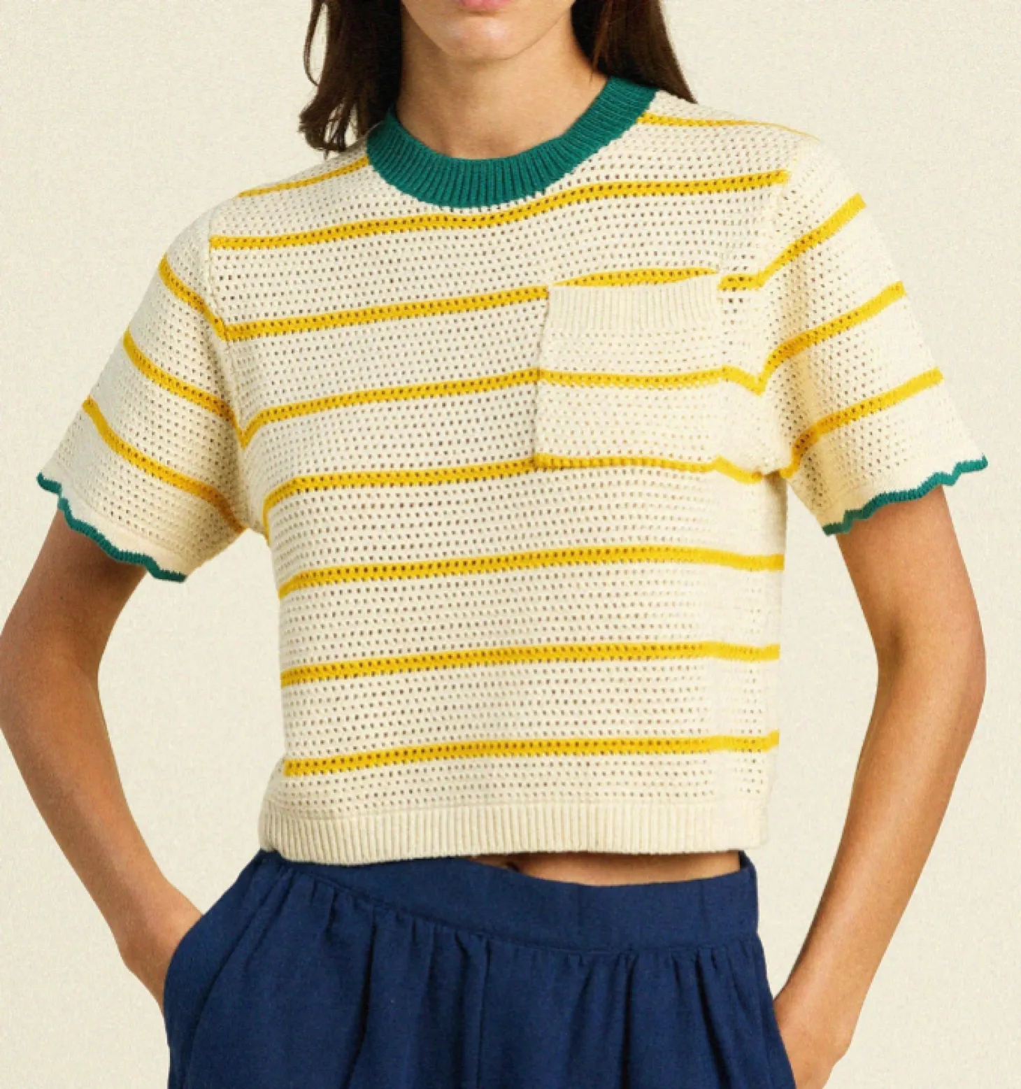 Jules Sweater ~ Yellow Stripe