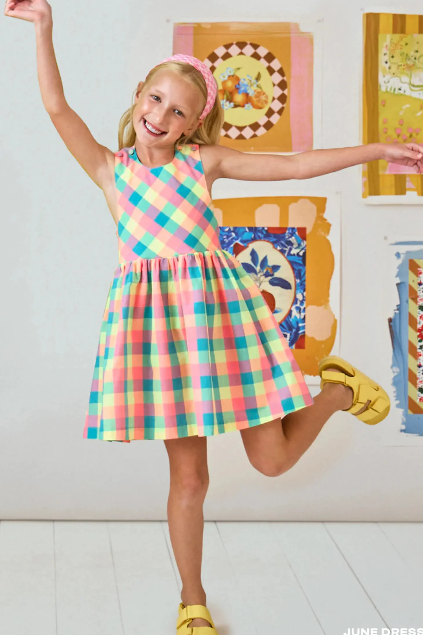 June Dress Kids ~ Key Largo Plaid