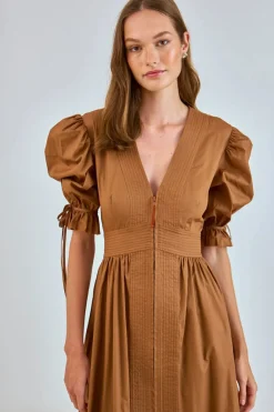 Kirin Dress ~ Mocha Embroidered Eyelet