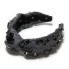 Knotted Headband ~ Jet woven raffia