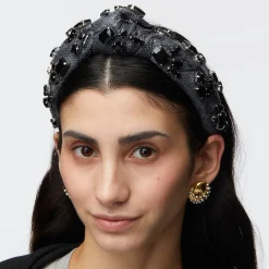 Knotted Headband ~ Jet woven raffia