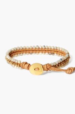 Koa Cuff Wrap Bracelet ~ Multi Brioche Agate