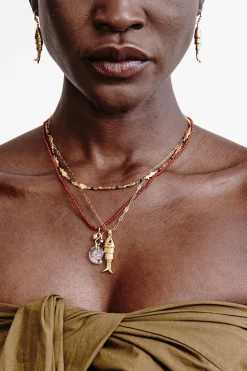 Koi Necklace ~ Garnet