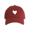KR Embroidered Heart Hat ~ Red/White