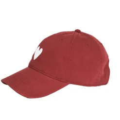 KR Embroidered Heart Hat ~ Red/White