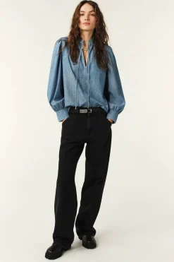 Kuka Long Sleeve Blouse ~ Light Used Blue