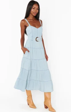 Lainey Midi Dress ~ Dew Drop