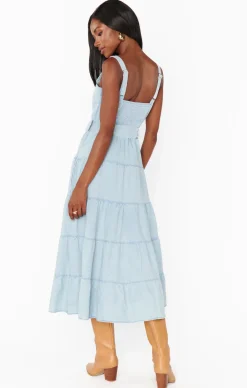 Lainey Midi Dress ~ Dew Drop