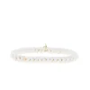 Large Herringbone Stretch Bracelet ~ White Agate