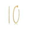 Large Pave Hoops ~ Gold