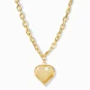 32" Large Puffy Heart Cable Chain Necklace