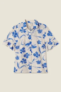Lena Blouse ~ Blue Iris