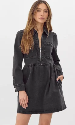 Lia Denim Zip Dress