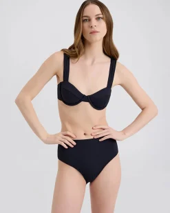 Lilo Ribbed Bikini Top ~ Blackout