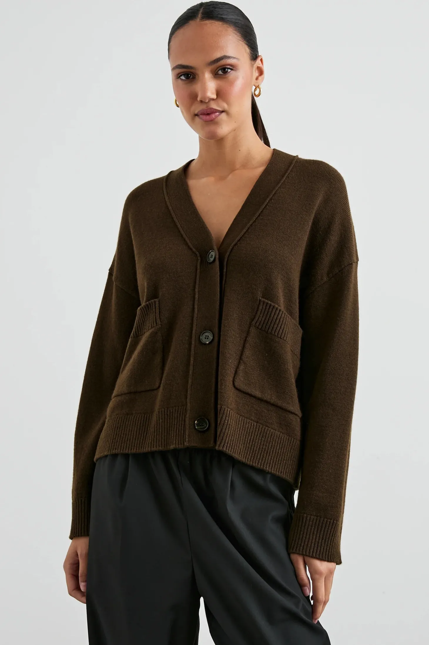 Lindi Cardigan ~ Dark Moss