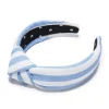Linen Gauze Knotted Headband ~ Capri Blue