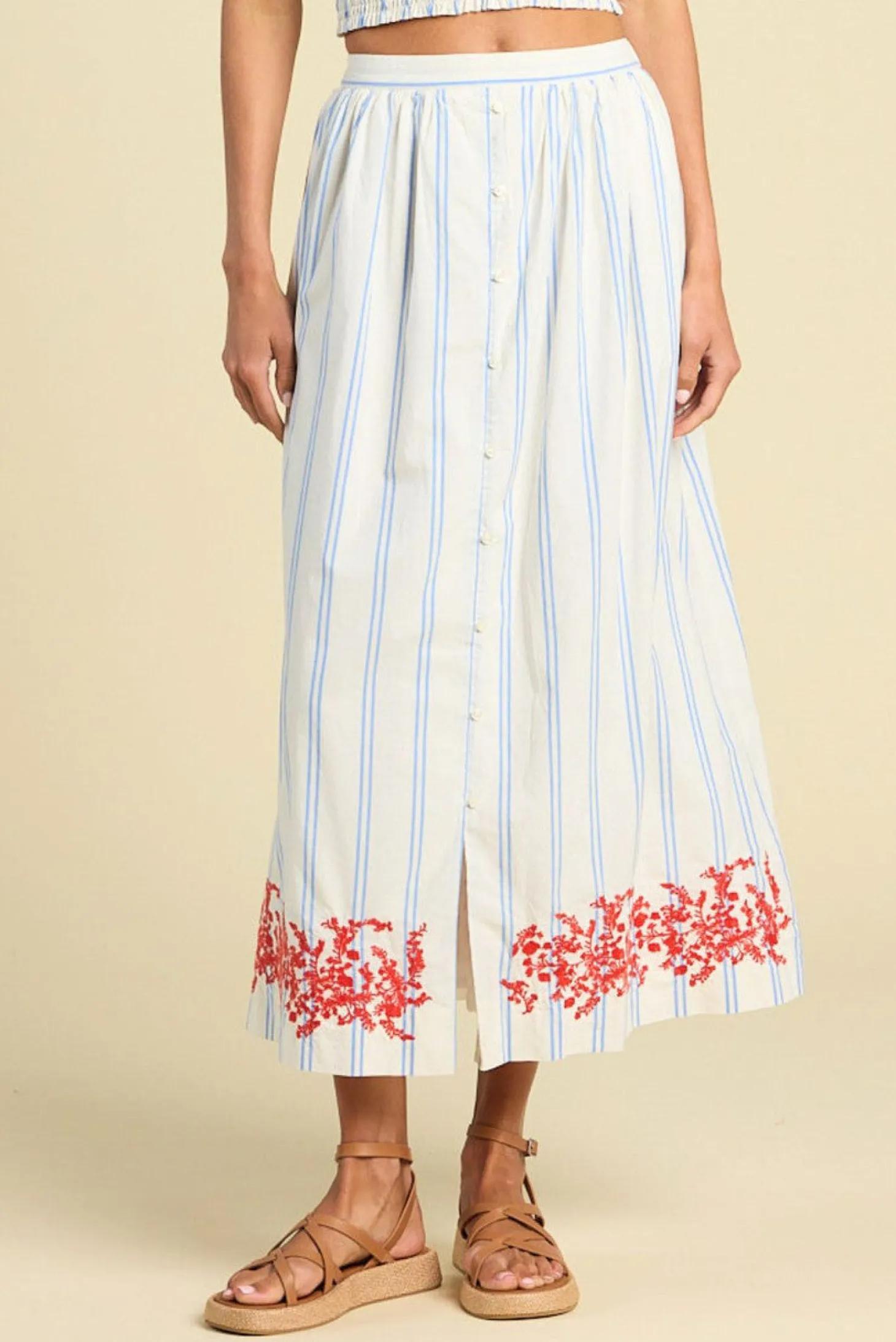Lisette Skirt ~ Cerulean Stripe