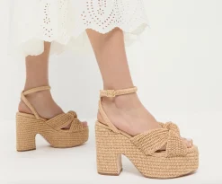 Liza Natural Platform Sandal