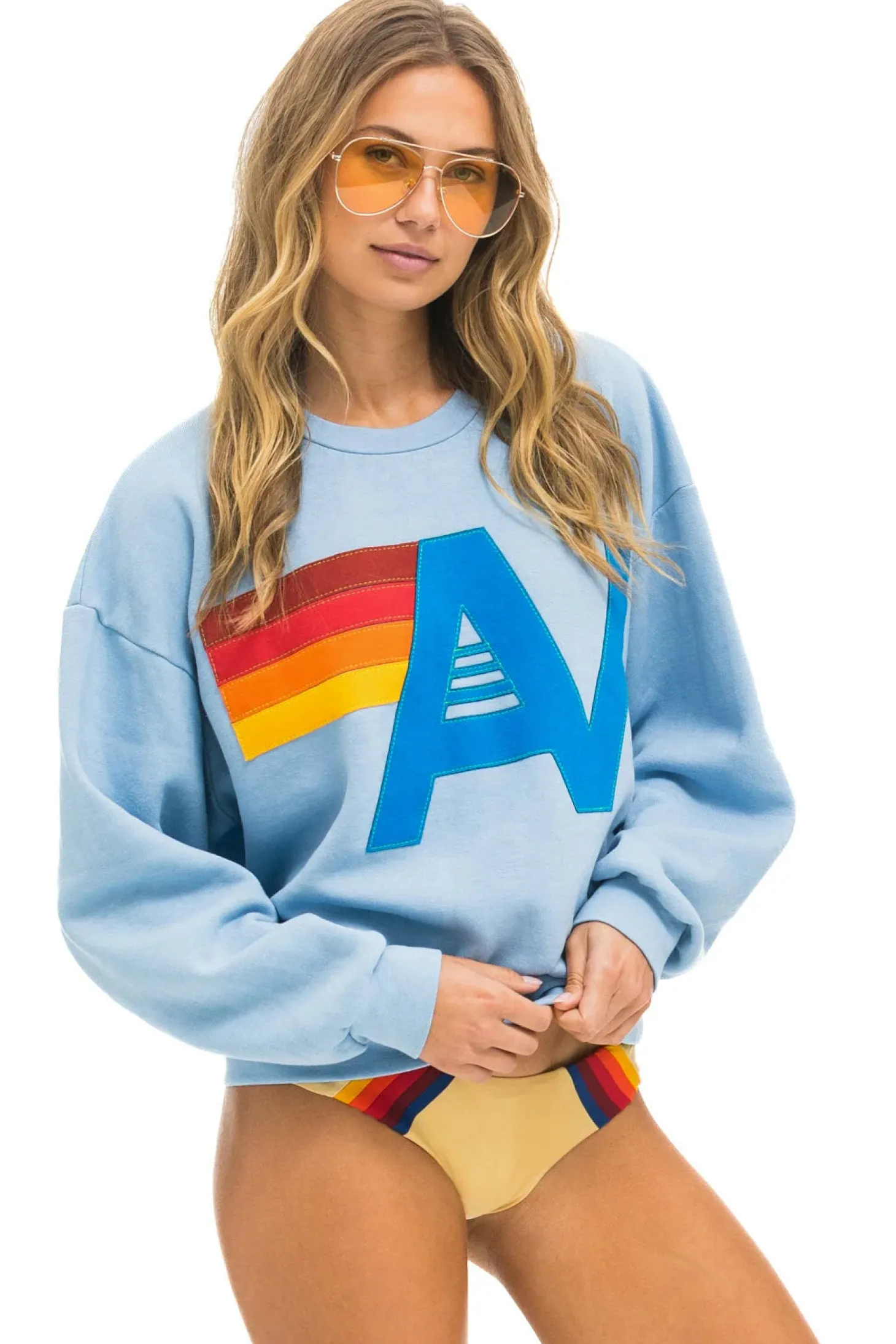 Logo Stitch Crew Sweatshirt ~ Ice