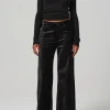 Loll Mid Rise Baggy Velvet ~ Black