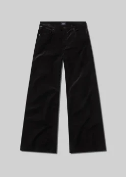 Loll Mid Rise Baggy Velvet ~ Black