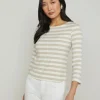 Lucille Striped Boatneck Top