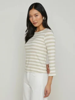 Lucille Striped Boatneck Top