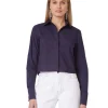 Madilyn Blouse ~ Navy Poplin