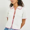 Maliah Top ~ Ivory Hibiscus