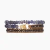 Mano Triple Wrap Bracelet Iolite Mix