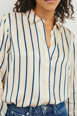 Maria Shirt ~ Ceramic Navy Stripe