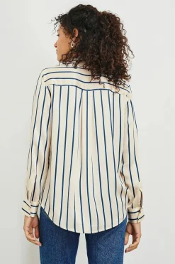 Maria Shirt ~ Ceramic Navy Stripe