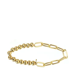 Metal Bead And Link Bracelet