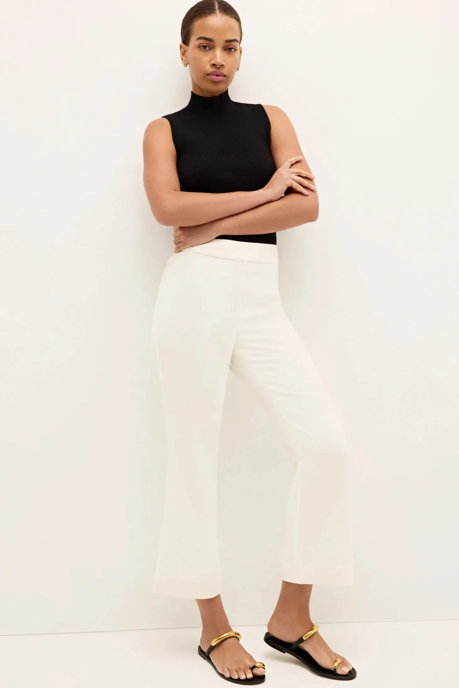 Mia Crop Pant~ Bone