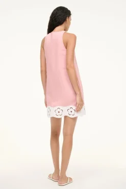 Mika Linen Dress ~ Faded Blush White