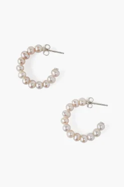 Mini Pearl Earrings ~ Pink