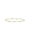 3mm Beaded Stretch Bracelet Triple Glass Bead