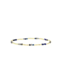 3mm Beaded Stretch Bracelet Triple Glass Bead