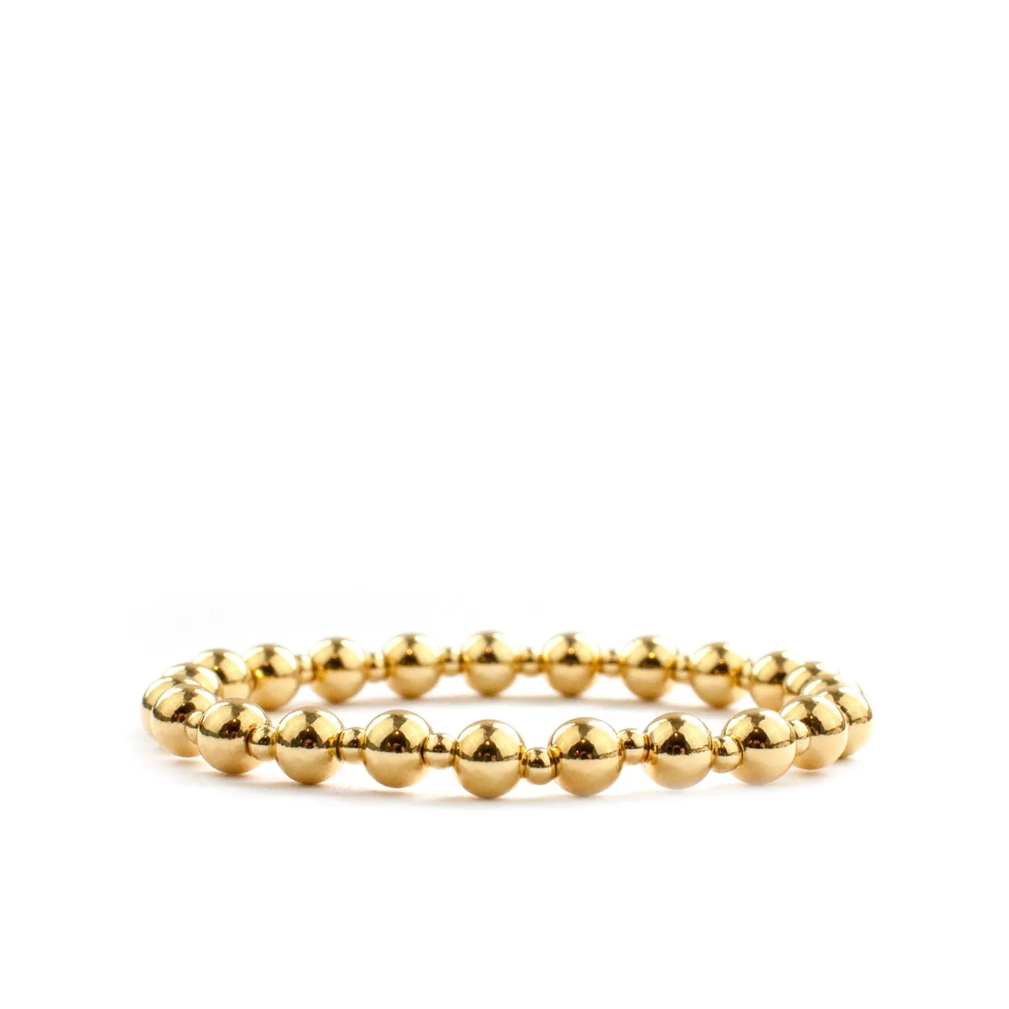 6mm Multi Size Beaded Ball Bracelet