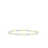 3mm X 4mm Patterned Ball Bracelet ~ Silver/Gold
