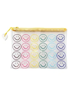 Mr. Smiley Stripe Vinyl Clutch