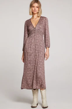 Multi Floral Garden Midi Dress