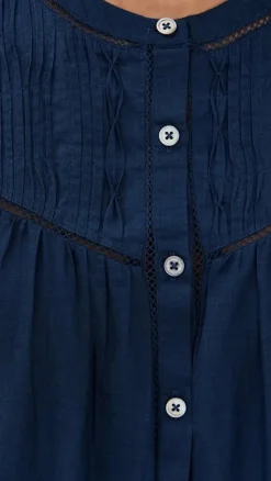 Myra Puff Sleeve Tunic Dress~ Navy