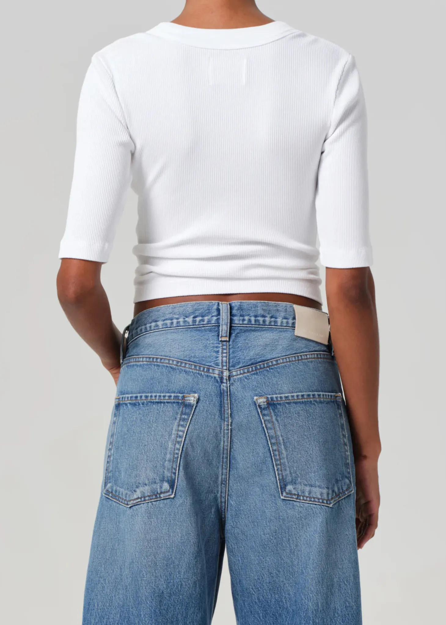 Nali Short Sleeve Henley ~ White